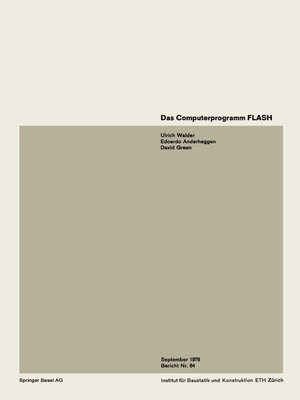 cover image of Das Computerprogramm FLASH / the Computer Program FLASH / Le programme FLASH